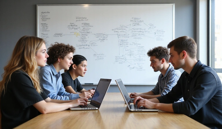 Studenten arbeiten an einem Projekt