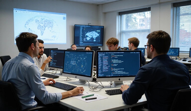 Gründungsteam von ChainMastery Lab bei der Arbeit